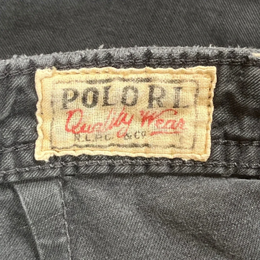 Vintage Polo Ralph Lauren Carpenter Shorts Men 38 Navy Utility Distressed‎ Y2K
